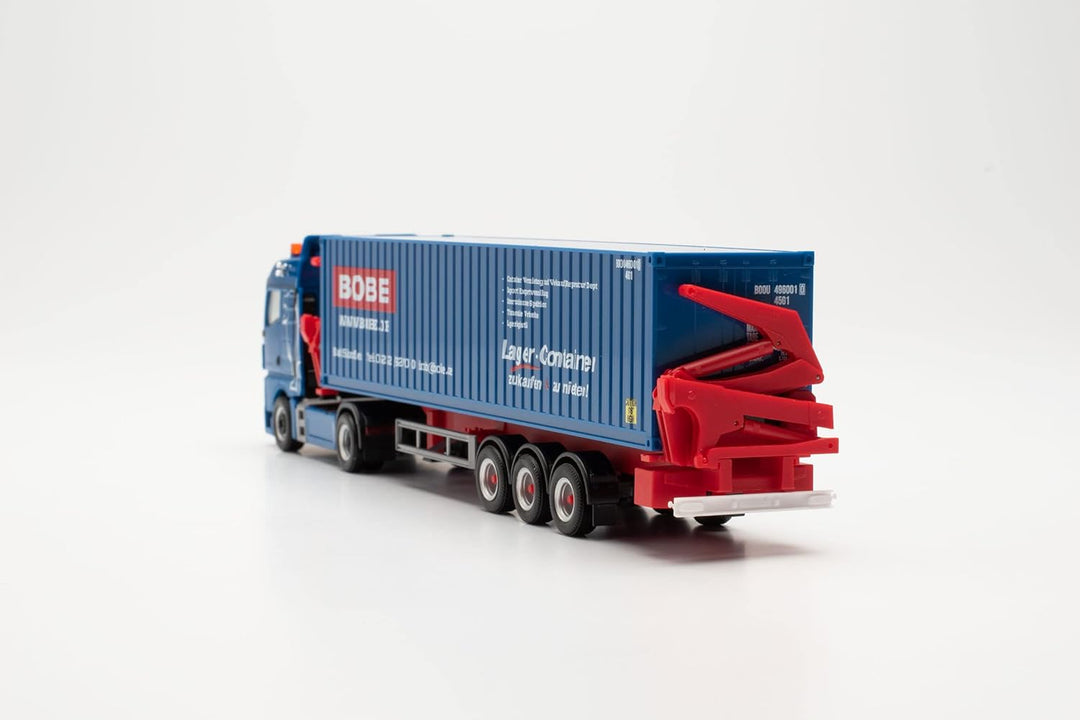 Herpa LKW Modell Man TGX GM Container-Seitenlader „Bobe Spedition“, originalgetreu im Massstab 1:87,