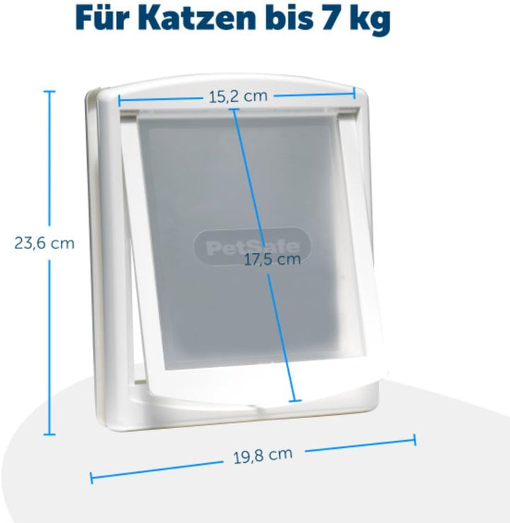 PetSafe Staywell Haustiertüre Original mit 2 Verschlussoptionen, Grösse S, Für Haustiere bis zu 7 kg
