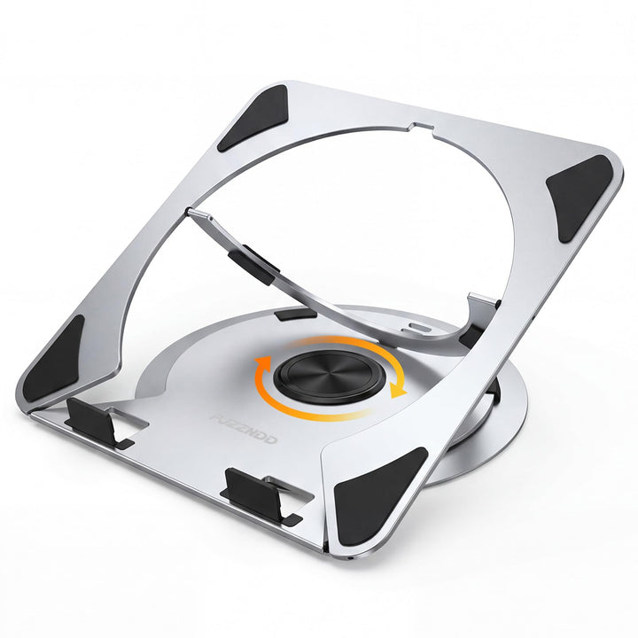 Laptop Ständer Höhenverstellbar mit 360° Drehbarer, Faltbarer Aluminium Notebook Ständer für Schreib