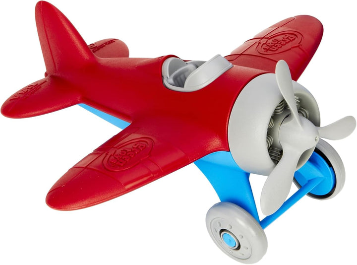Green Toys 8601026 Sport-Flugzeug, Flieger, Spielflugzeug, Spielzeug für Kinder ab 12 Monaten, Rot,