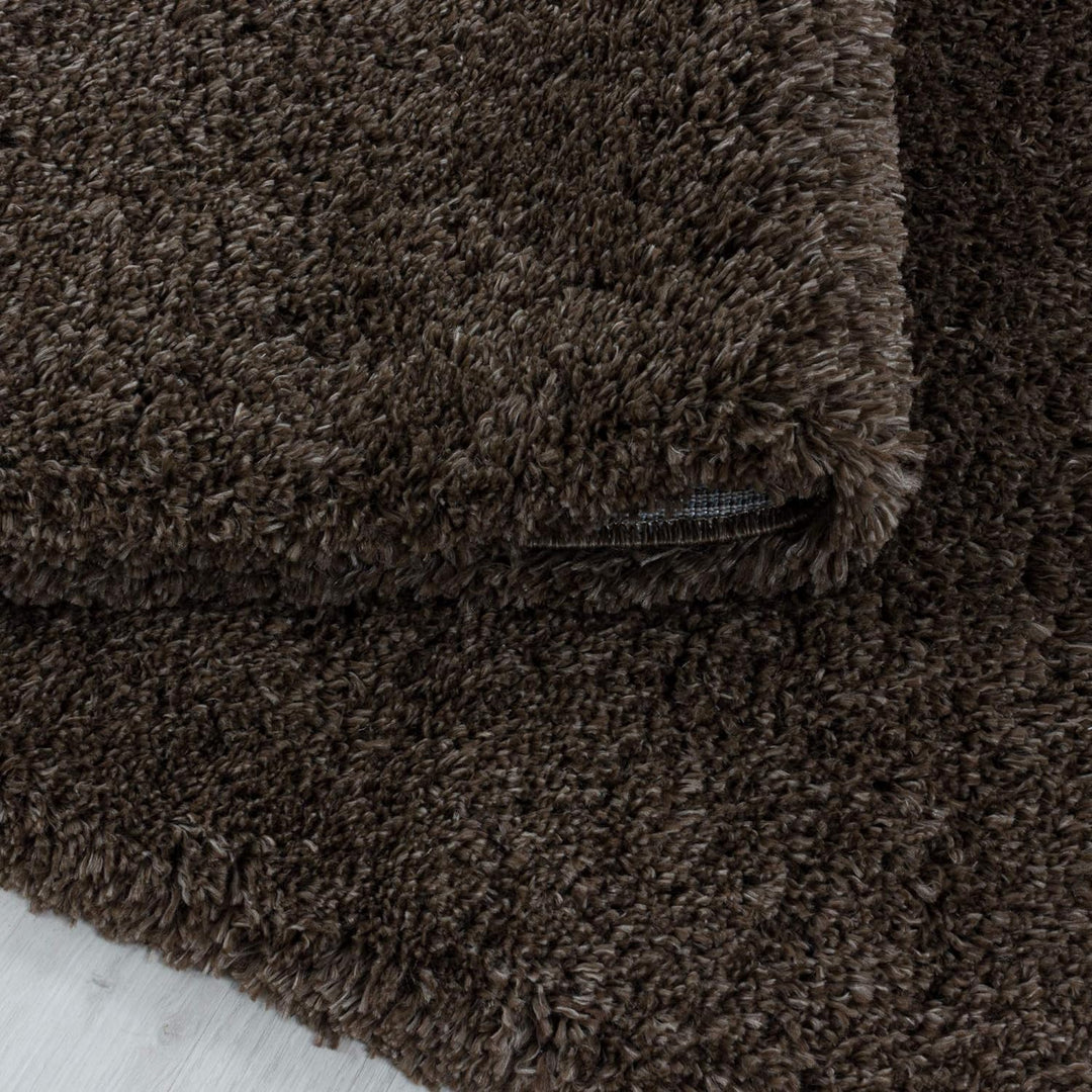 Hochflor Rund Teppich Wohnzimmer Einfarbig Schlafzimmer Esszimmer Flur Läufer Unicolor & Einfarbig W