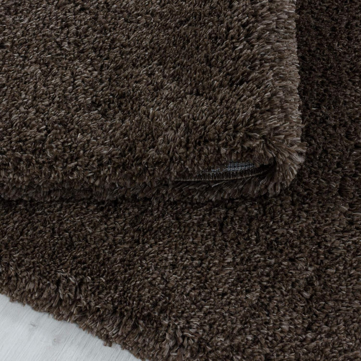 Hochflor Rund Teppich Wohnzimmer Einfarbig Schlafzimmer Esszimmer Flur Läufer Unicolor & Einfarbig W