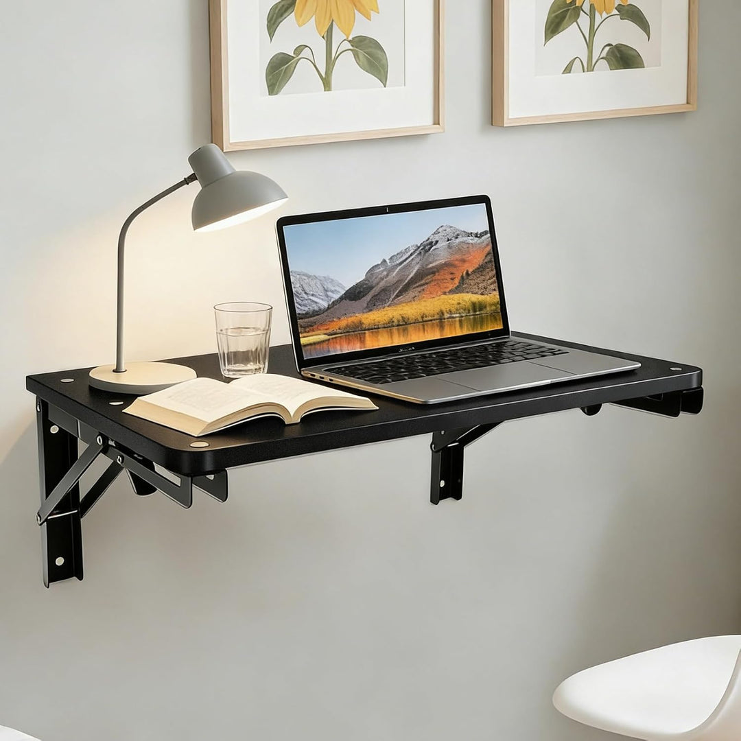 Wandklapptisch Klapptisch Wandmontage,55 * 30cm Holz Wandtisch Klappbar,Geeignet für Wohnzimmer, Sch