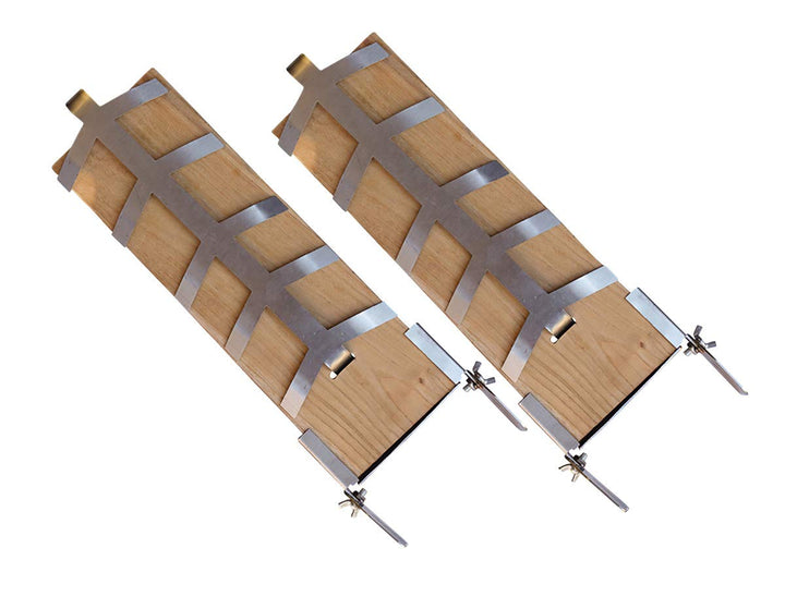 Flammlachs Bretter Set 2teilig inklusive Befestigungsmaterial Holz Fisch-Filethalter