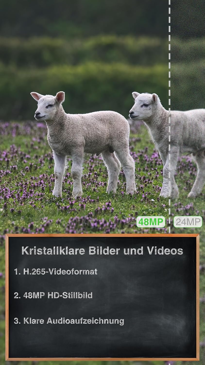GardePro X50 Pro Max 4G LTE Wildkamera mit Live-Streaming, Wiederaufladbare 8000mAh Batterie, integr