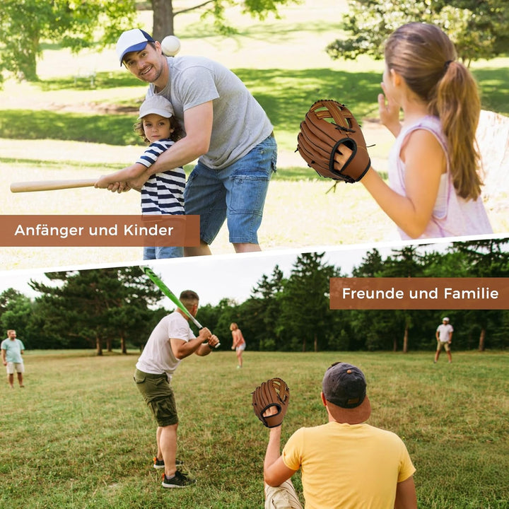 LeapBeast Baseball Handschuhe, Softball Handschuhe mit 1 Ball, Baseball Training Wettbewerb Handschu
