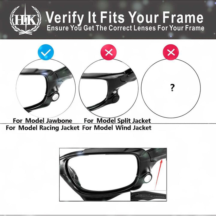 HKUCO Blue/Transition/Photochromic Polarized Replacement Lenses For Oakley Racing Jacket Vented Sung