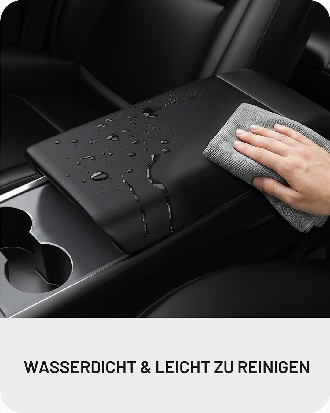 BASENOR Tesla Model 3 Model Y Mittelkonsole Abdeckung TPE Armlehnenabdeckung rutschfeste Schutzabdec