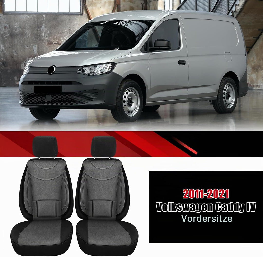 Sitzbezüge Auto für 2011-2021 VW Caddy 4, Autositzbezüge Auto-Sitzschoner Schonbezüge Sitzauflagen S