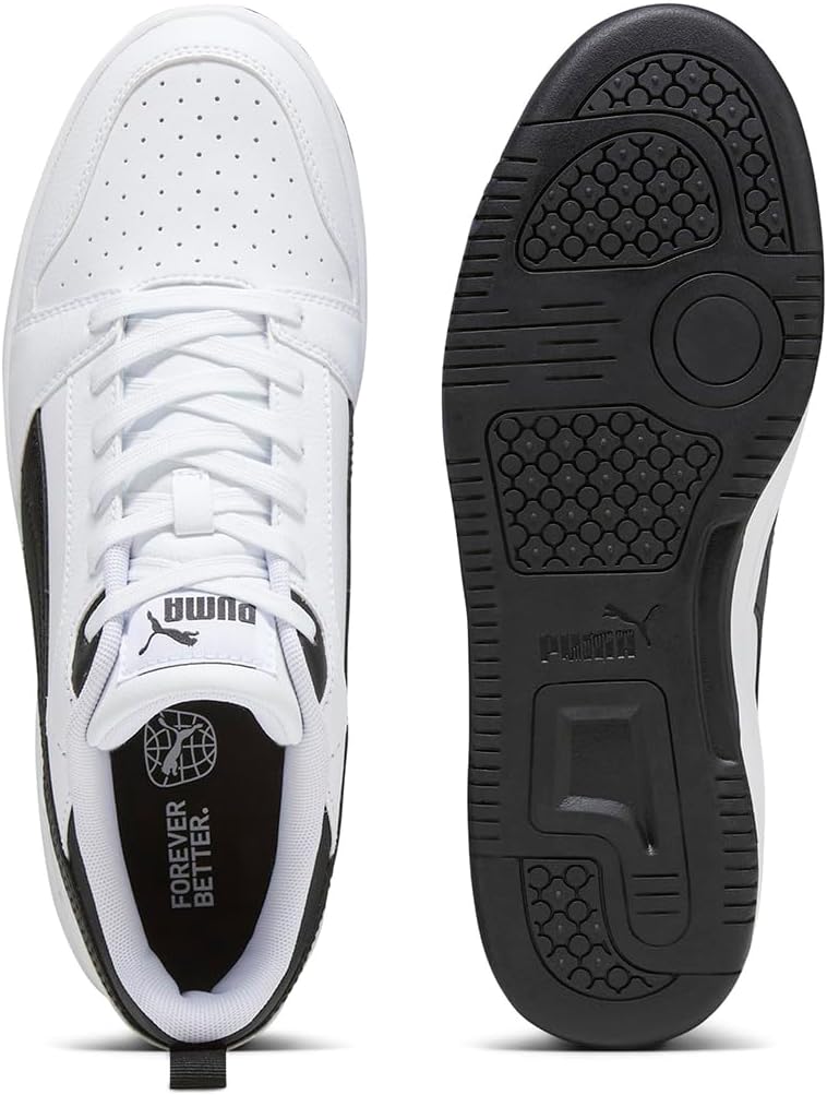 PUMA Herren Rebound V6 Low Leichtathletik-Schuh 47 EU Puma White Puma Black Puma Black, 47 EU Puma W