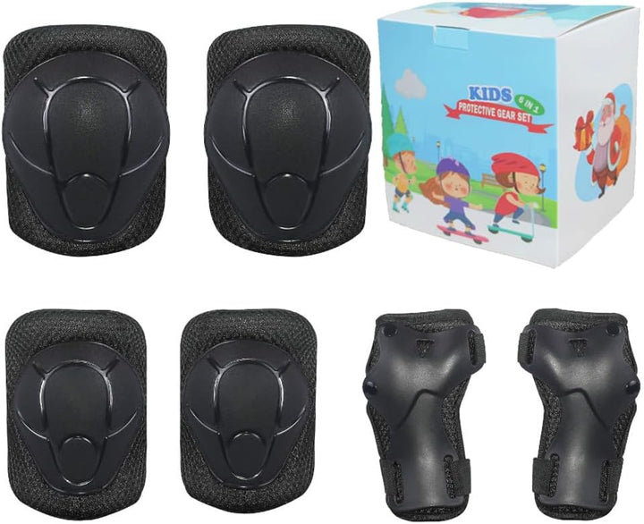 LANOVAGEAR Knieschoner Kinder 2-16 Jahre Schoner Inliner Kinder - Skate Protektoren Set-6er - Kniesc