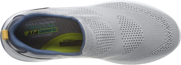 Skechers Herren Delson 3.0 FairfieldSneaker 40 EU Gray Knit Synthetic, 40 EU Gray Knit Synthetic