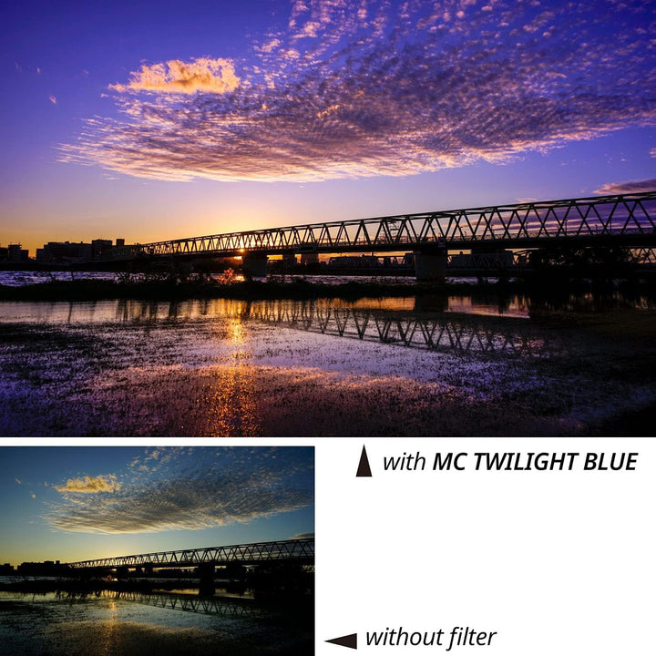 Kenko Objektivfilter mit Farbeffekt MC Twilight Blue 62mm, Erzeugt inspirierende Farben am Abendhimm