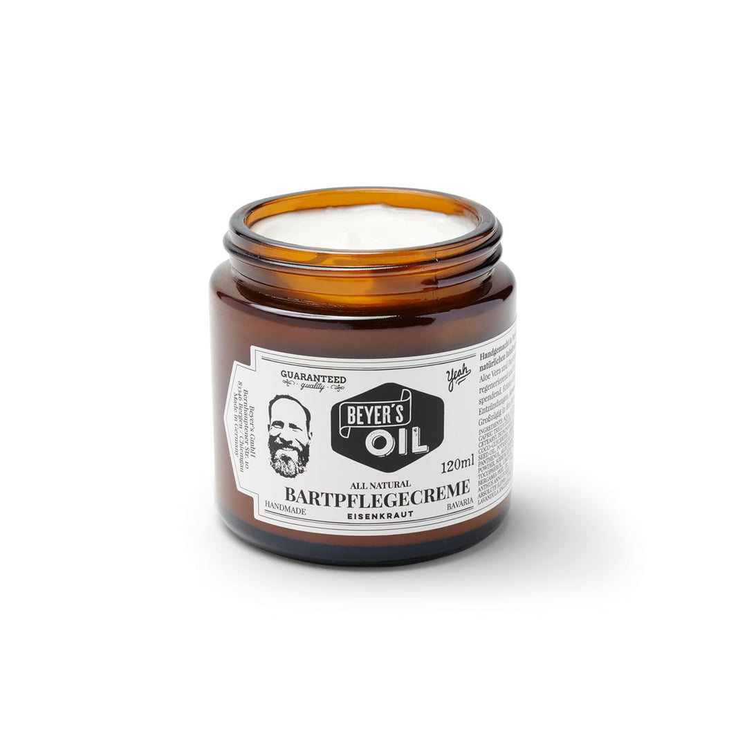 Beyer's Oil Bartpflegecreme 120ml - Intensive Bartpflege - Macht den Bart glatt und weich, bekämpft