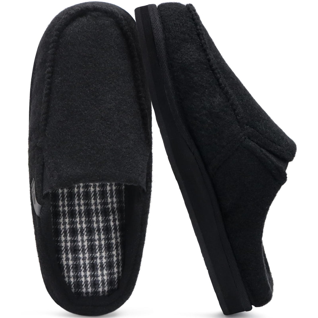 ONCAI Hausschuhe Herren Komfort Pantoffeln Plüsch Streifen Hüttenschuhe Wärme Cord Flauschig Slipper