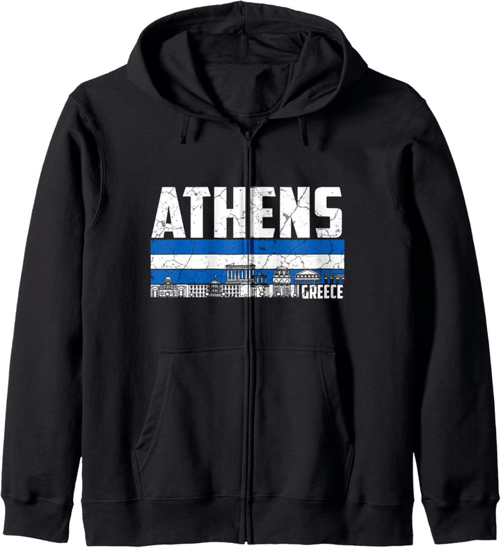 Mein Athen Skyline Heimat Stadt Souvenir Kapuzenjacke