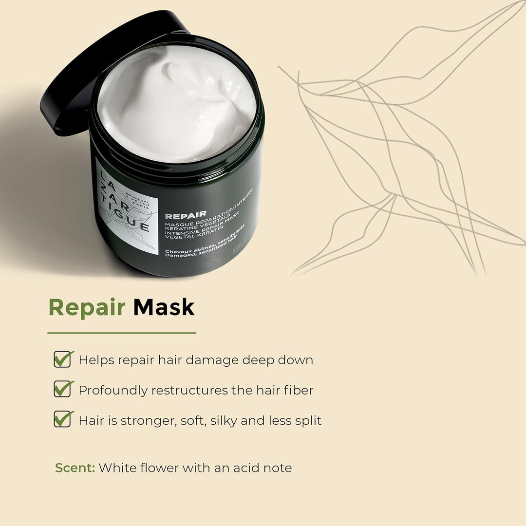 Lazartigue Repair Maschera Riparazione Intensa Capelli Danneggiati, 250ml