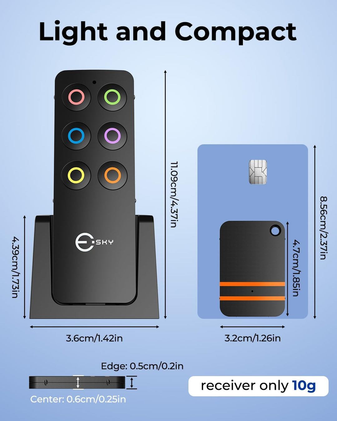 Schlüsselfinder, Esky Key Finder mit 2 RF Sender, schlüsselfinder anhänger mit 6 Empfängern, Haustie
