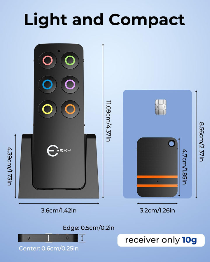Schlüsselfinder, Esky Key Finder mit 2 RF Sender, schlüsselfinder anhänger mit 6 Empfängern, Haustie