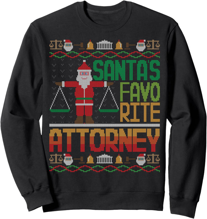 Santa's Favorite Attorney Anwalt Ugly Christmas Sweater Sweatshirt
