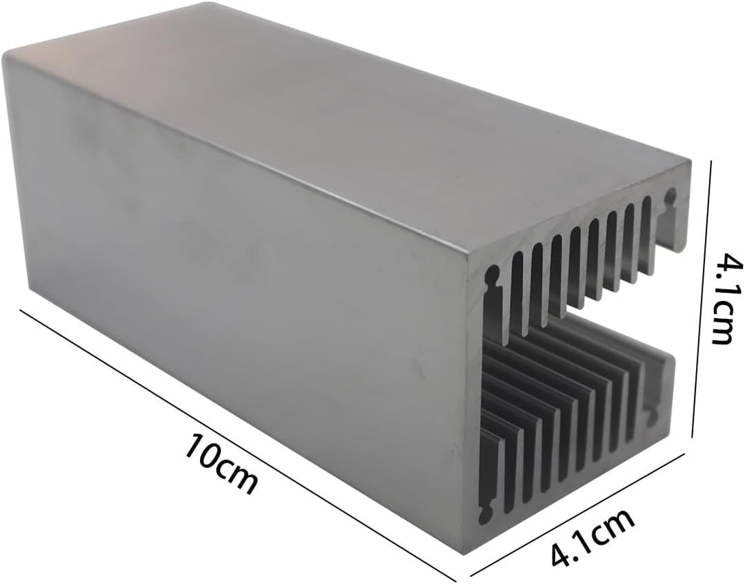 100 × 40 × 40mm U-Typ Aluminium-Kühlkörper - Lamellenkühler mit dichten Zähnen für CPU &amp; mehr