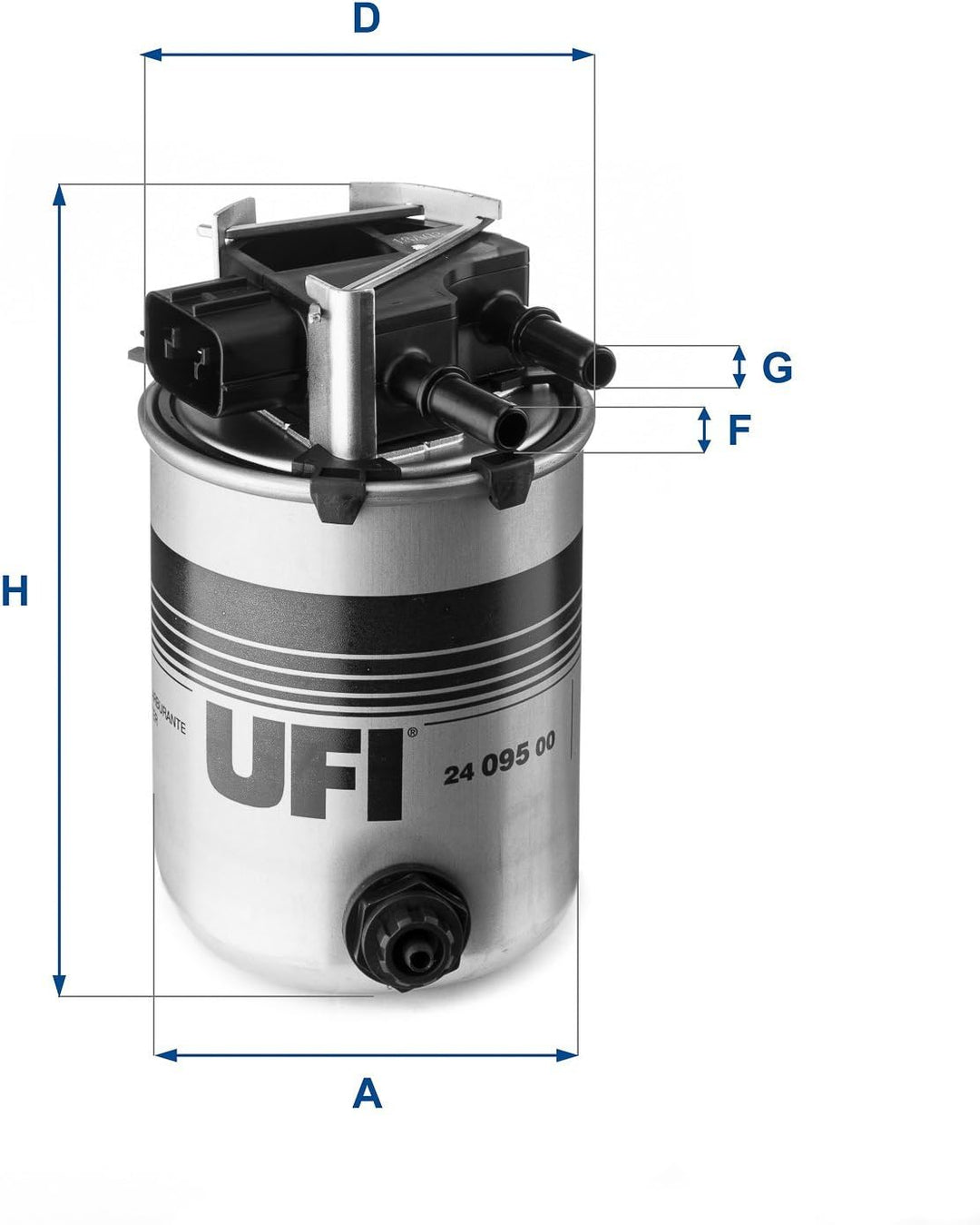 UFI FILTERS Filters 24.095.00 Dieselfilter