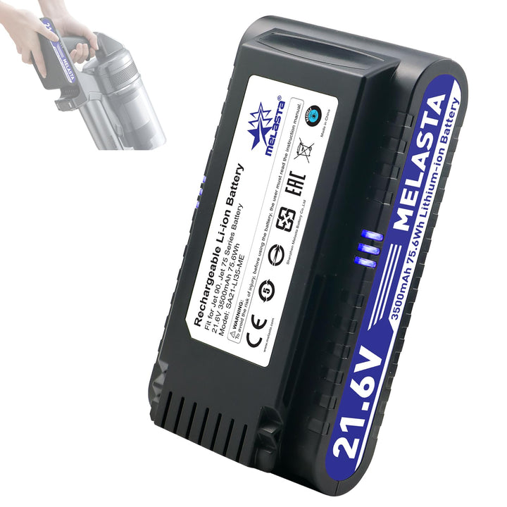 melasta 21.6V 3500mAh 75.6Wh Li-Ion Ersatz Akku Batterie kompatibel für Samsung Jet 90 Jet 75 Serie