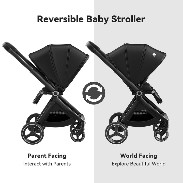 ELITTLE Kinderwagen Verstellbarer Fahrtrichtung,ELITTLE EMU Klappbar Buggy,Automatische Schwerpunktv