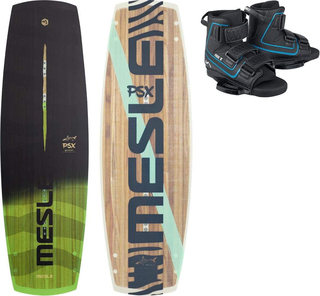 Mesle Wakeboard Paket PSX II mit Fuse Bindung, Seilbahn Pro Flex Board für Obstacle, 135.0 Zentimete