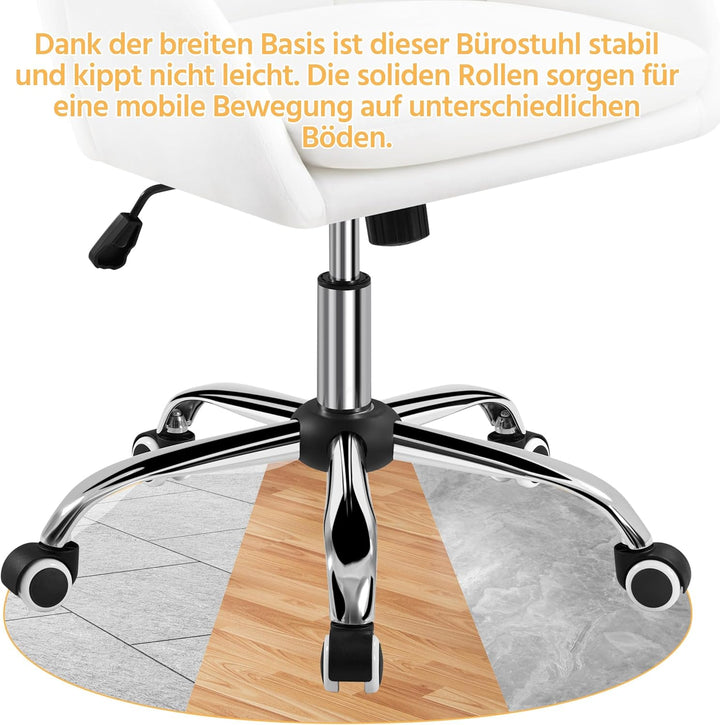 Yaheetech Schreibtischstuhl Ergonomisch Bürostuhl bis 136 kg Belastbar, Drehstuhl Höhenverstellbar C
