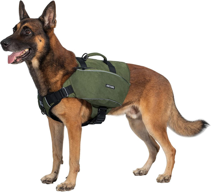 OneTigris CAMELUS Hunderucksack Reissen Camping Wandern Hundebackpack für M/L Grösse Hunde (L, Range