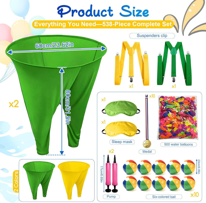 VEEKAY 538PCS Granny Pants Gartenspiel,2er-Pack übergrosse Granny Pants Hof-Spiel,Wurfspiele für Erw