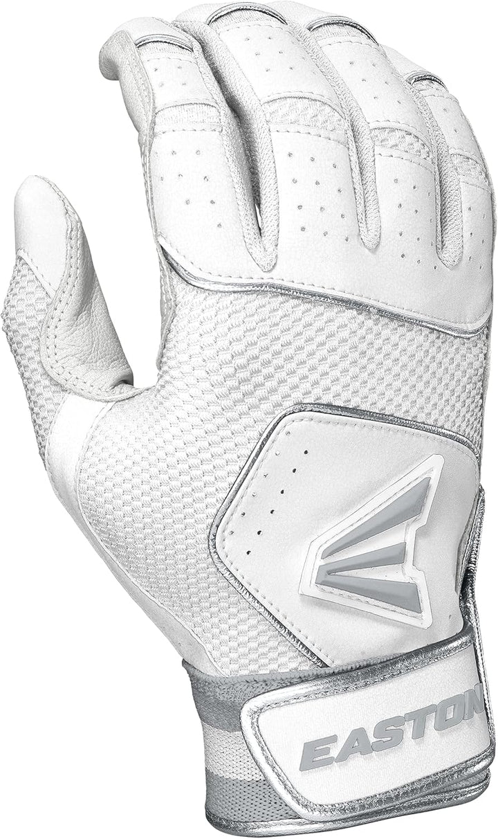 Easton Walk-Off NX Batting Gloves | Baseball Softball | Adult & Youth Erwachsene Weiss XXL, Erwachse