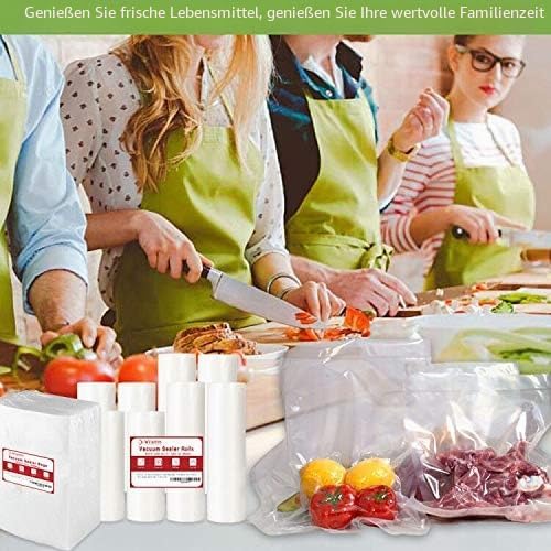 WVacFre 100 Beutel 15x25cm Vakuumier Beutel Vakuumbeutel für Lebensmittel,BPA-Frei Sous Vide Beutel