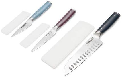 Kitchenaid Messer-Set, 3 Stück, Santoku-Messer, Allmesser Und Schälmesser, Aus Edelstahl, Kochmesser