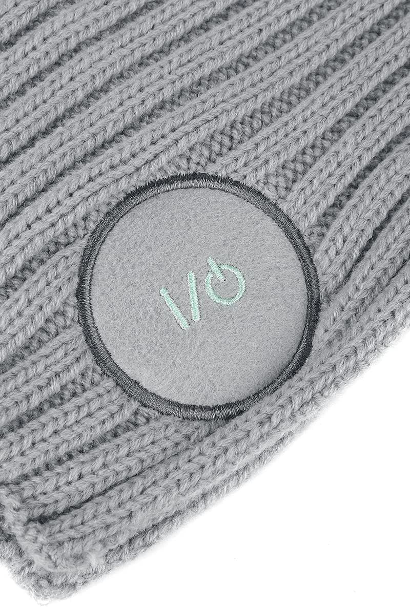 Playstation Unisex Sony Logo Bobble Ribbed Beanie & Scarf Gift Mütze, Schal & Handschuh-Set, Grau (G