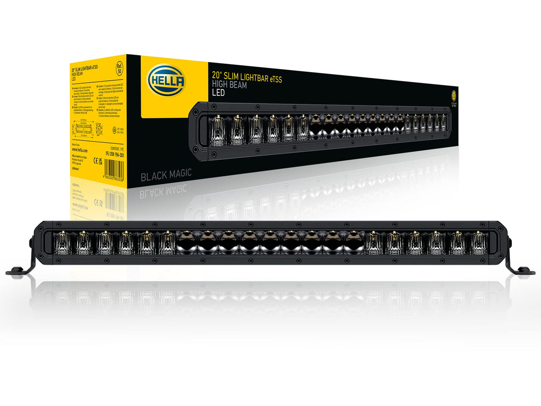 HELLA LED Scheinwerfer Black Magic Slim 20" -ECE Zulassung - 12/24V - 3910lm schlank LED Zusatzschei