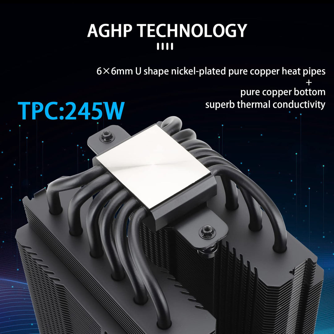 Thermalright Peerless Assassin 120 Black CPU-Luftkühler, 6 Heatpipes, zwei 120mm C12B PWM Lüfter, Al
