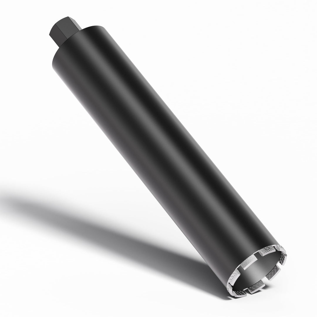 Wiltec Diamantbohrkrone Typ 2 (Mesh) Ø 102 mm, Bohrkrone 450 mm, 1¼ UNC Nassbohrkrone, Diamantbohrer