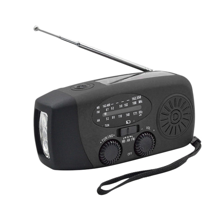 Notfall-Handkurbelradio mit LED-Taschenlampe für Notfälle, tragbares AM/FM-NOAA-Wetterradio, Dynamor