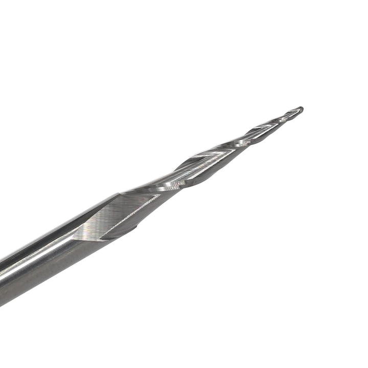 AKYLIN 4 Stück Fräser Set 6 MM Schaft,Spiralfräser Vollhartmetall VHM CNC Fräser,0.5 mm Radius Gravi