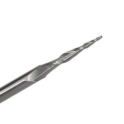 AKYLIN 4 Stück Fräser Set 6 MM Schaft,Spiralfräser Vollhartmetall VHM CNC Fräser,0.5 mm Radius Gravi