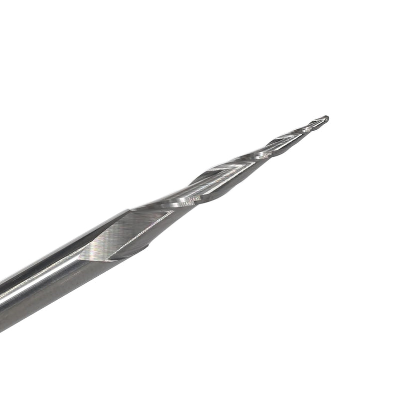 AKYLIN 4 Stück Fräser Set 6 MM Schaft,Spiralfräser Vollhartmetall VHM CNC Fräser,0.5 mm Radius Gravi
