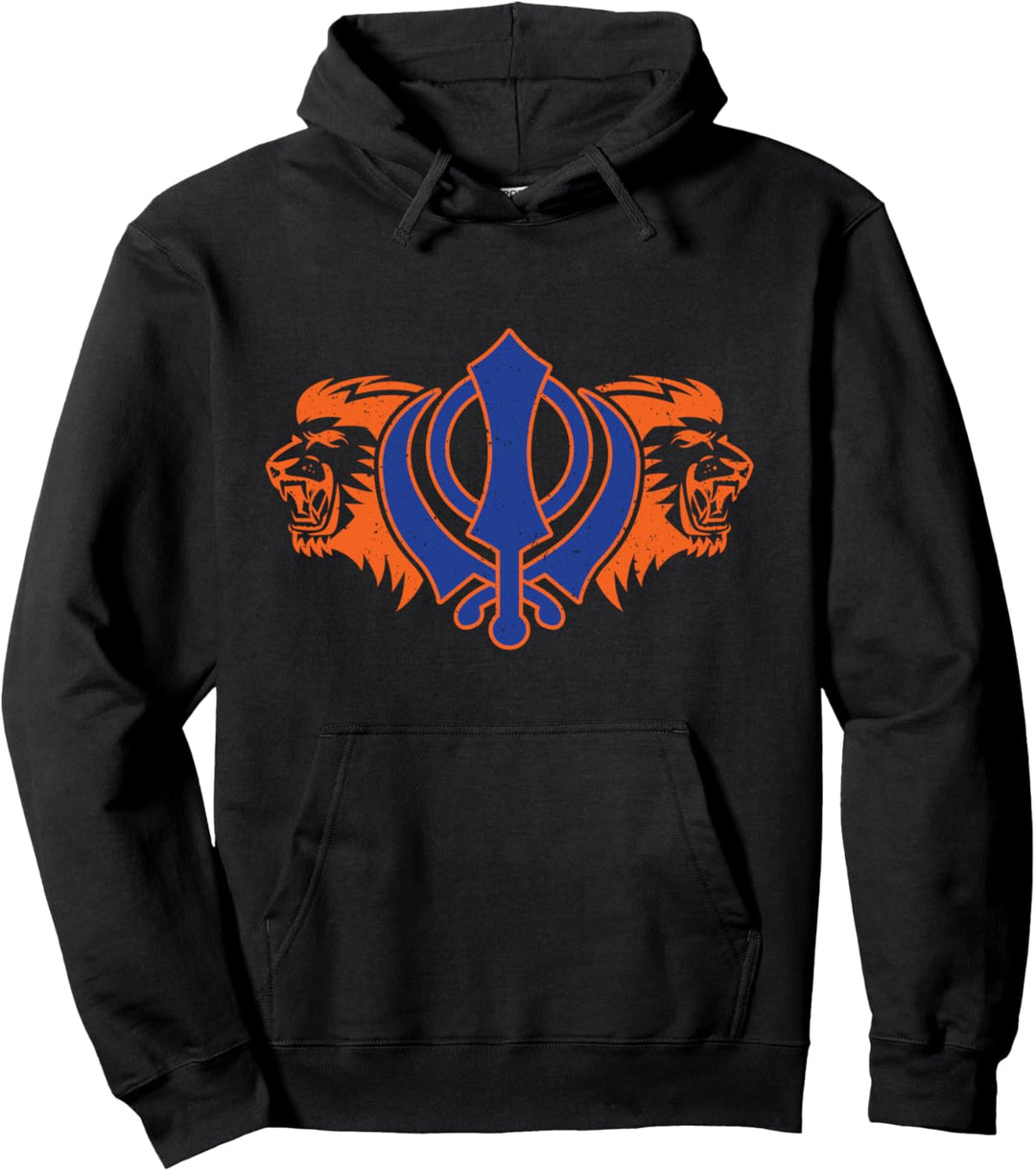Khanda lions kaur punjabi - sikhism sikh gift Pullover Hoodie