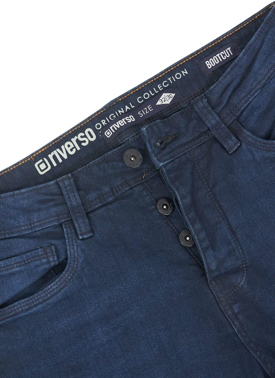 riverso Jeans Herren Stretch Bootcut RIVFalko Jeanshose Hose Denim Schwarz Blau Grau 29 30 31 32 33