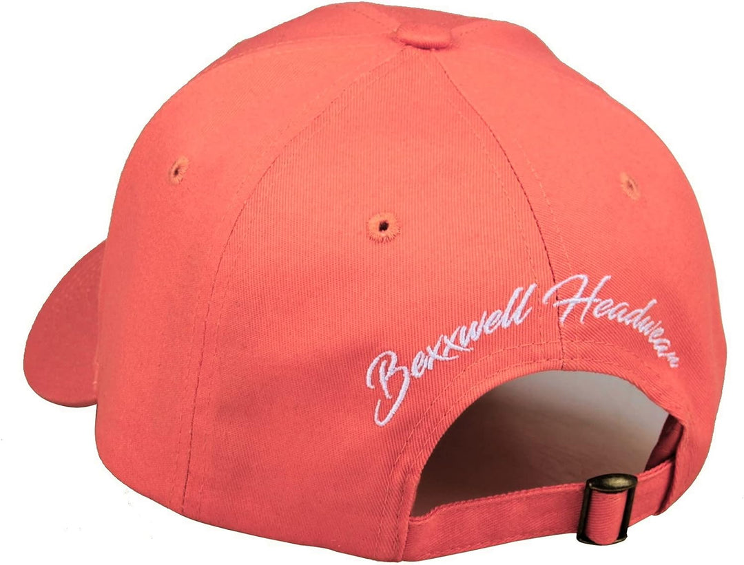 Bexxwell Baseball Cap lachsorange mit Kreuz-Stickerei (optimale Passform, Kappe, orange, lachs, Base