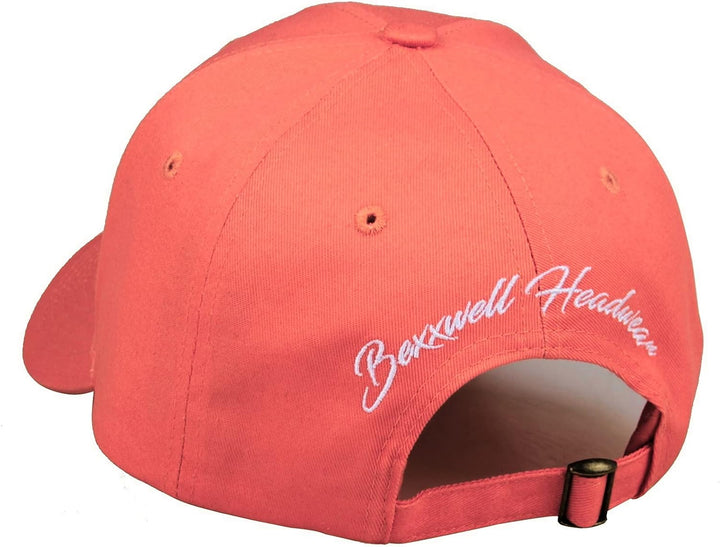 Bexxwell Baseball Cap lachsorange mit Kreuz-Stickerei (optimale Passform, Kappe, orange, lachs, Base