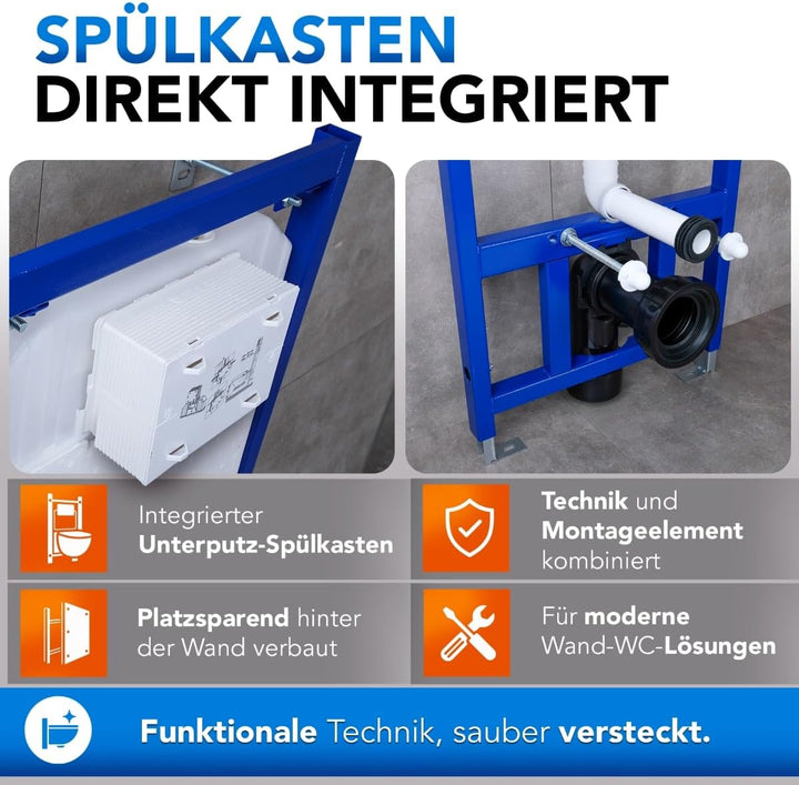 Belvit Trockenbau Vorwandelement, Montageelement für Wand-WC