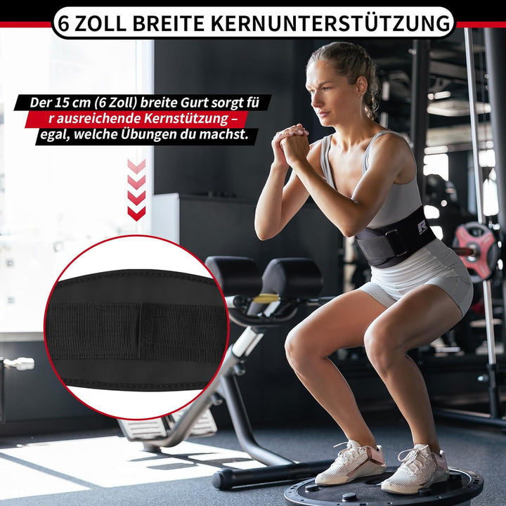RitFit Gewichthebergürtel 15cm für Krafttraining - Stabiler Dip Belt für Bodybuilding, Gewichtheben,