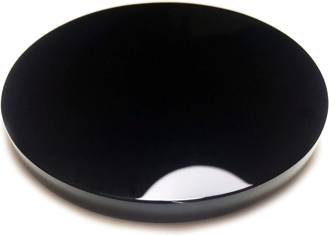 Polar Jade Schwarz Obsidian Wahrsager Spiegel (80 mm /3.1")